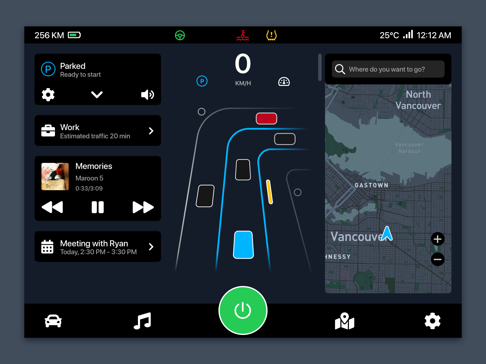 Self-Driving Car Dashboard Landing by Dun Huang on Dribbble