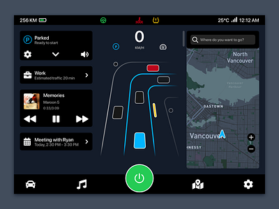 Self-Driving Car Dashboard Landing