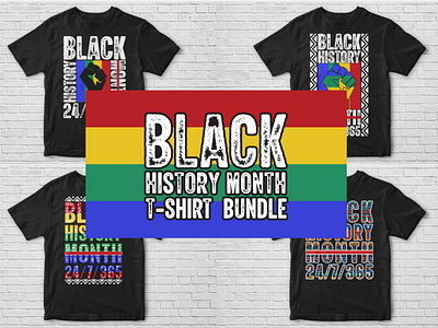 Black History Month T-shirt design bundle