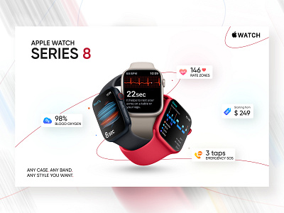 Smartwatch Web Banner | Ads Banner 3d ads banner banner banner bank facebook coverr fiverr hero image landing page post shopify banner smart watch smartwatch ui kit ui under the banner of heaven watch ui website design website header