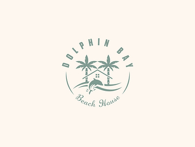 Dolphin Bay Beach House - New Logo Design 3d animation app branding design graphic design illustration logo typography ui ux vector