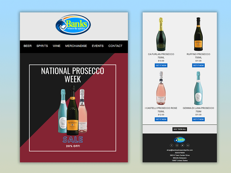 Email Template/ Newsletter (Wines & spirits)