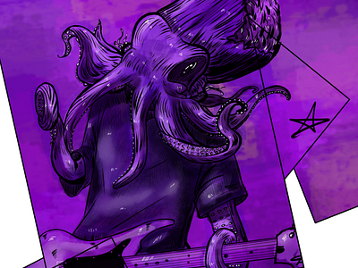Octopus guitarist