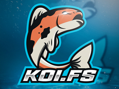 Koi Fish Mascot logo