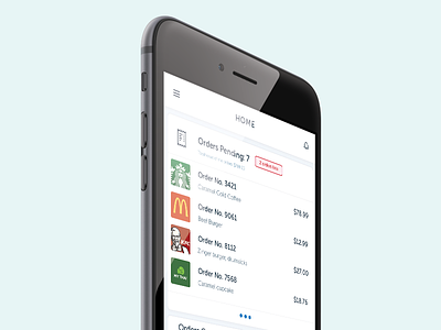Nom Nom! app charts enterprise food order product design revenue ui user interface