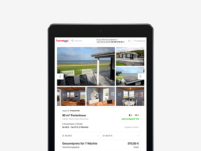 JÄGERMEISTER: Booking Engine booking hometogo interface redesign tablet ui ux vacation rentals