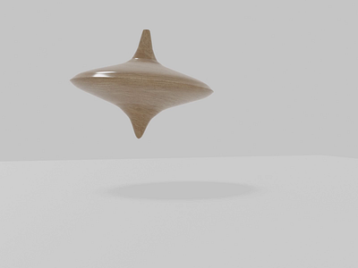 Spinning top visual 3d animation design