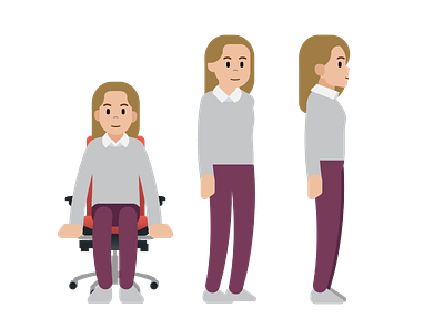 Character Sheet character motion graphics sitting woman