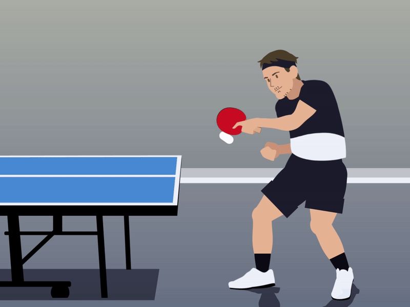 Ping Pong Player animation man motion graphics ping pong sports table tennis