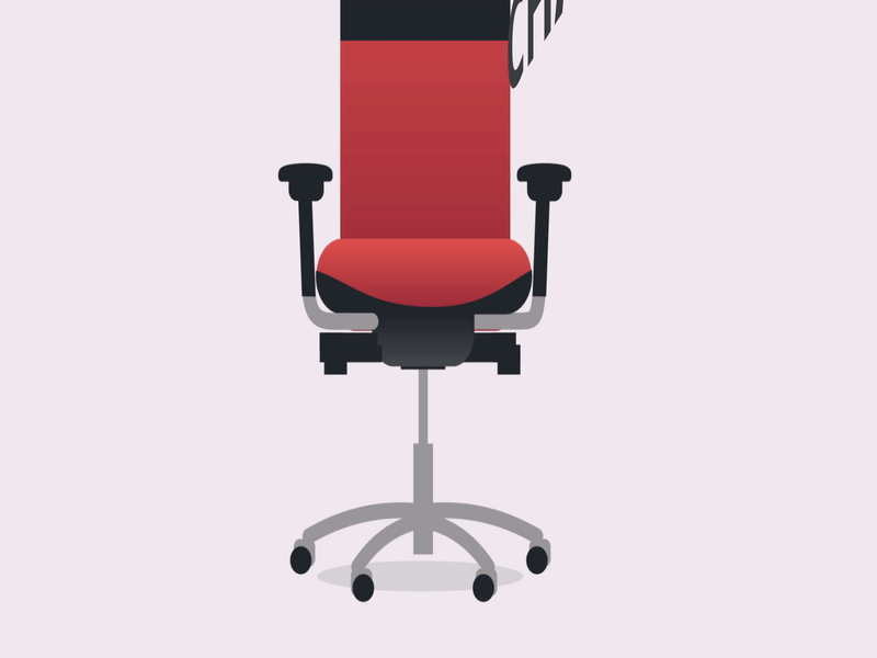 Chair drop animation chair motion graphics