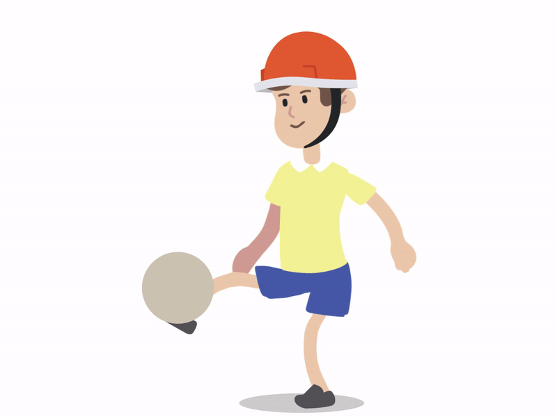 Football animation ball boy child football motion graphics soccer