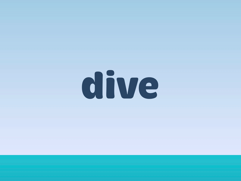 dive down animation motion graphics text animation