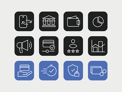 banking icon set