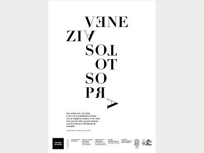 Venezia sottosopra design graphic design typography