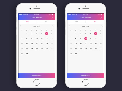 Calendar IOS app app calendar design gradient ios mobile ui ux