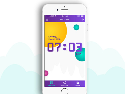 App Alarm Clock alarm android app clock ios material ui ux violet