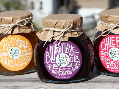 Chile Beach Jams packaging hand-lettering packaging