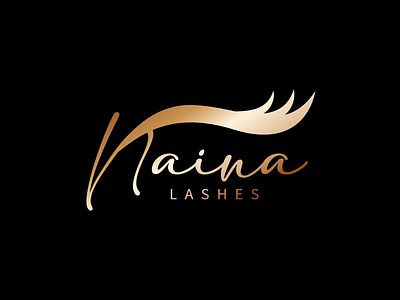 Naina Lashes aesthetic logo beauty logo boutique logo branding clothing logo cosmetic logo creative logo design elegent logo eyelash logo fashion logo illustration lash logo logo luxury logo salon logo simple logo skincare logo ui