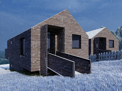 Cabin 3d architect design render