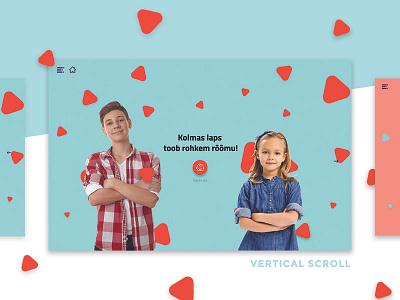 Vertical scroll landing child children color dektop landing ui uxui vertical web web design