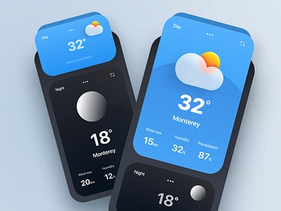 Weather app animation app figma interface meiyuliia storm ui uiux weather weather app