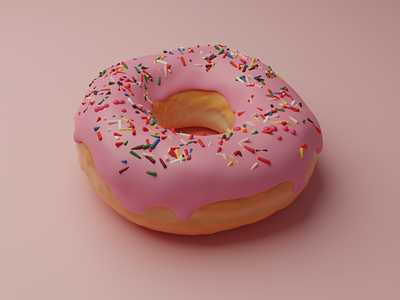 My first 3D Donut in Blender 3d app blender design interface modeling ui ux