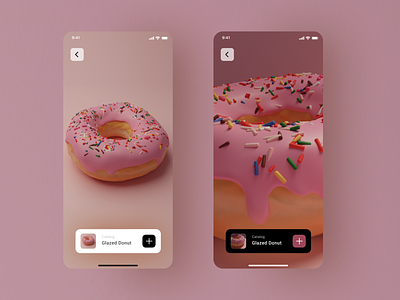 Mobile Donut Catalog 3d app catalog design donut graphic design interface mobile ui ux