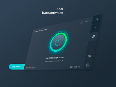 Meet a new kind of protection anti ransomware button design protection ransomware software ui ux