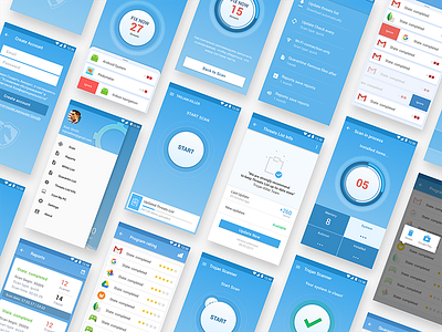 Trojan Scanner Anroid Edition anroid app design edition ui ux wed
