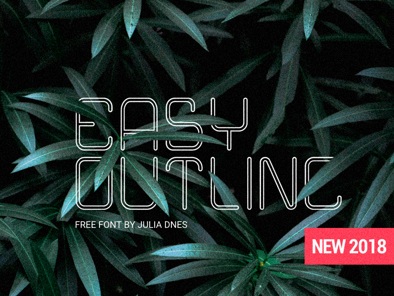 FREE Font "Еasy Outline" font free