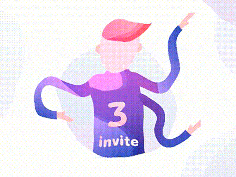 3 Invite / hurry up animation dribbble invite ui ux web