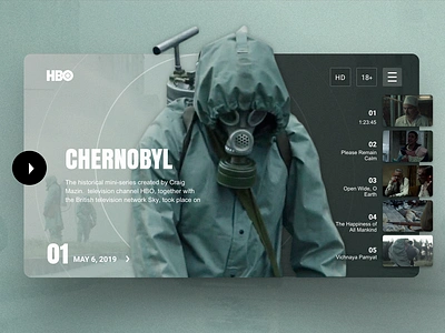 HBO "CHERNOBYL" behance chernobyl design dribbble hbo site sketch ui uiux uiuxdesign ux uxdesign uxui web webdesign