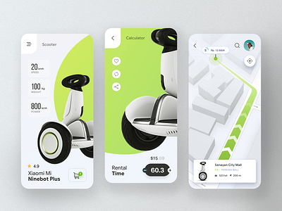 Electric Scooter Rentals app behance cleandesign design dribbble icon interface ios 7 iosdesign mobileapp mobiledesign mobileuiux ui uidesigner uiux mei ux uxdesign uxuimobile web webdesign