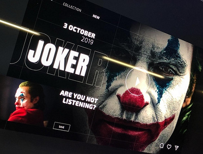 joker app app design cinema design dribbble illustrator interface sketch ui ux web