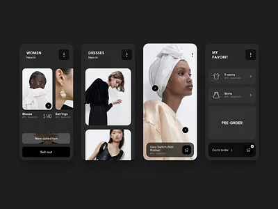 Moda app app design dress interface mobile mobile app mobile design moda ui ux web