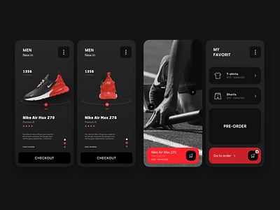 Nike mobile app app design interface nike sketch ui ux web