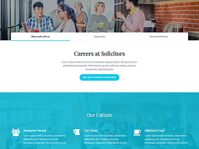 Careers page for Solicitor Business Template