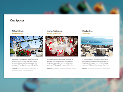 Rentals page design for Museum WordPress Theme