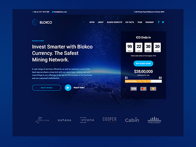 Blokco Theme ICO Landing Page (Dark)