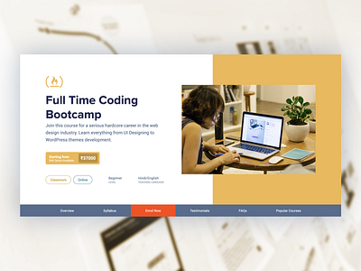 Bootcamp course landing page