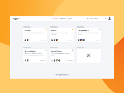 Project management application UI