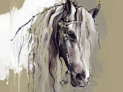 This Little Mare. art digital drawing equestrian equine horse illustration illustrator mare sketch