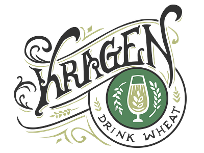 Kragen Drink Logo. beer brew brewery logo wheat