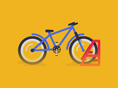Bicycle bicycle flat flat illustration illustration minimalism