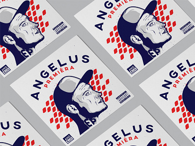 CD Cover / Angelus – Premiéra album cd cover face hip hop illustration music vector