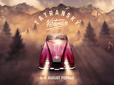 Tatranský Veterán 2017 car cover image event identity logo mountains old car poster veteran web image