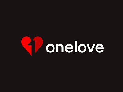 1 heart logo branding brand identity heart love 1 one logo logotype mark