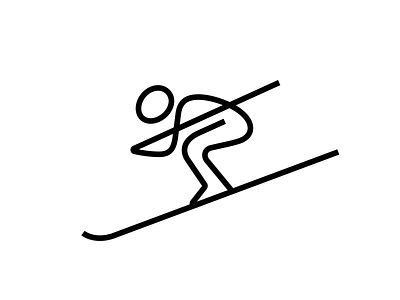 Skier mark branding brand identity logo logotype mark ski skiing skier man sport