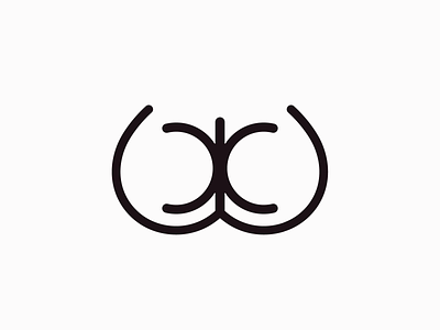 Butt mark branding brand identity butt as logo logotype mark ж жопа лого логотип