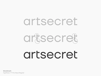 Artsecret wordmark branding brand identity logo logotype mark